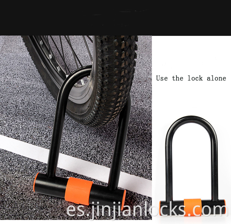 Locos de bicicleta de servicio pesado Scooter de motocicleta Bicicleta antirrobo U Lock con llave de latón del soporte del soporte